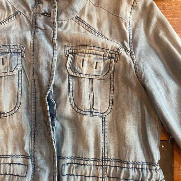 Chambray Jacket With Striped Lining by Marrakech - Picture 3 of 13